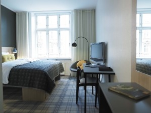 Standard double with king bed, and private facilities (shower)
