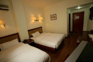 Deluxe twin with city view, and private facilities (bath and shower)