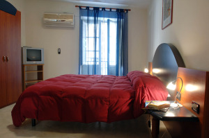 Basic double or twin with city view, balcony, and private facilities