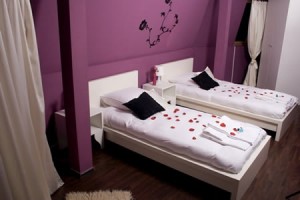 4 person business 2 room apartment with city view, and private facilities (shower)