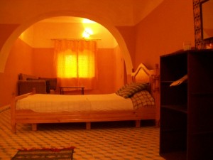 Standard double with west view, waterbed, and private facilities