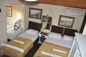 Standard single with city view, queen bed, and private facilities (bath and shower)