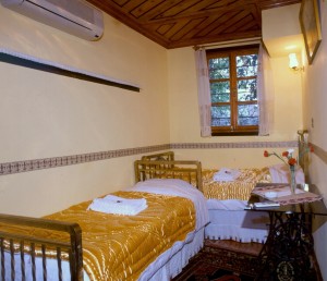Economy twin with garden view, garden, and private facilities (shower)