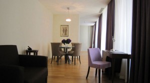 3 person junior 1 room apartment with city view, french bed, and private facilities (bath and shower)