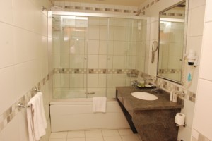 Standard double with city view, french bed, and private facilities