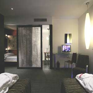 Family triple with private facilities