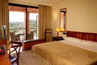 Standard twin for single use with panoramic view, balcony, and private facilities (bath)