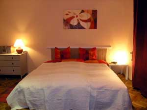 8 person comfort 3 room apartment with garden view, balcony, an extra bed, and private facilities (bath and shower)