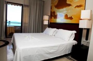 Deluxe double with sea view, king bed, and private facilities