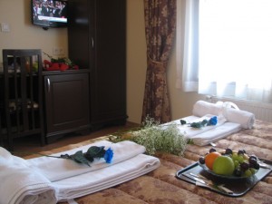 Standard twin with private facilities (bath and shower)