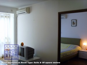 2 person family apartment with city view, balcony, and private facilities (bath and shower)