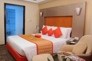 2 person executive 1 room suite with pool view, king bed, private facilities (bath and shower), and breakfast