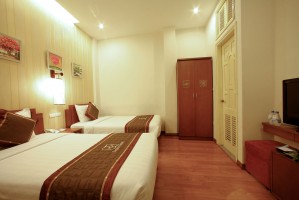 Superior single with queen bed, and private facilities (bath and shower)