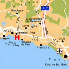 Mapa e Localização - Hotel Algarve Casino - Praia da Rocha