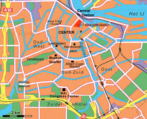 Map of amsterdam Hotels - Map Amsterdam 