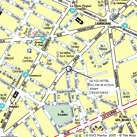 Maps For Hotel Alyss Saphir Cambrone Eiffel
