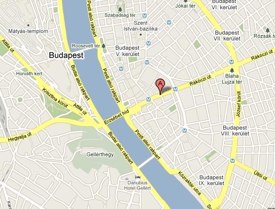 astoria budapest térkép Map of Apartment Astoria   tobook.com astoria budapest térkép