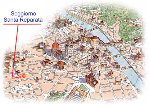 Pdf map Florence Firenze Italy