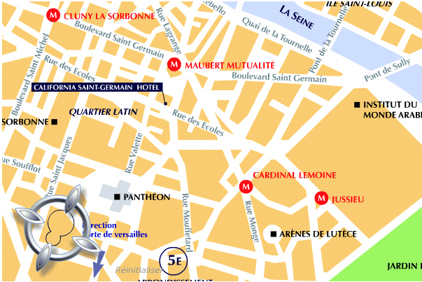 Maps For Hotel California Saint Germain Hotel