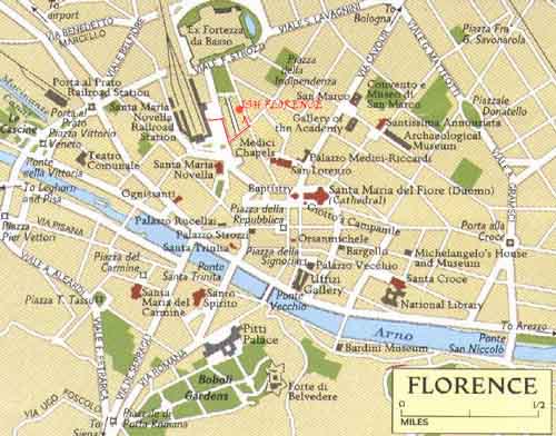 Pdf map Florence Firenze Italy